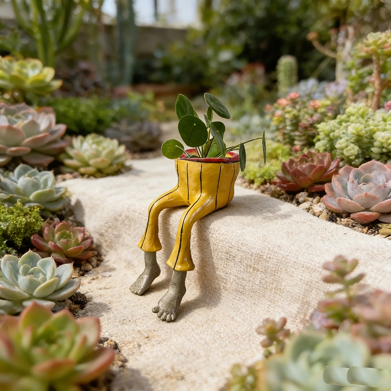 The Plant Parent - Oryginalna ceramiczna doniczka w kształcie siedzących